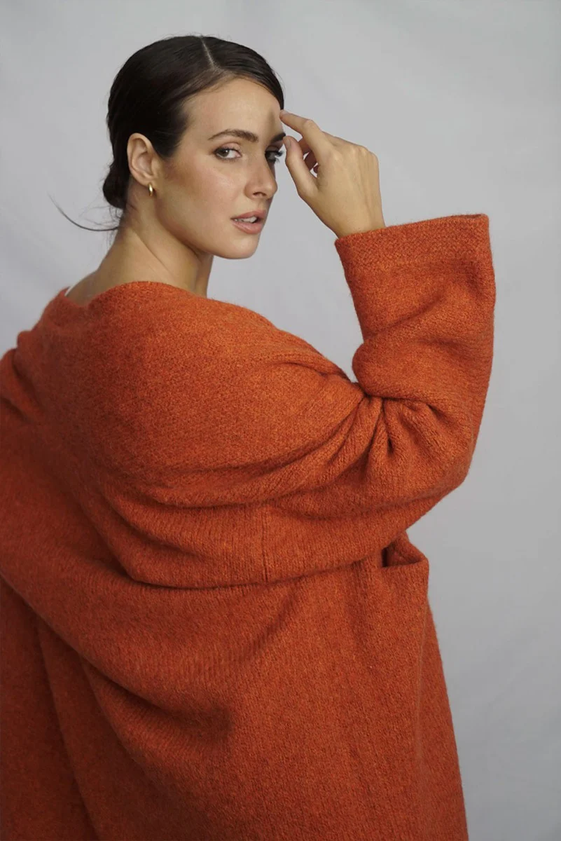 Belen Knit Alpaca Coat / Long Cardigan - Image 12