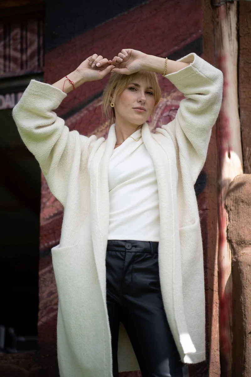 Belen Knit Alpaca Coat / Long Cardigan - Image 17