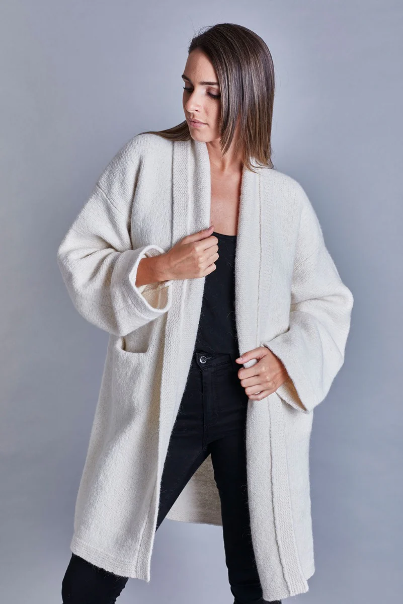 Belen Knit Alpaca Coat / Long Cardigan - Image 14