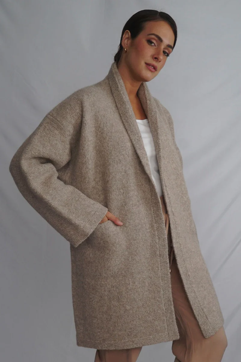 Belen Knit Alpaca Coat / Long Cardigan - Image 5