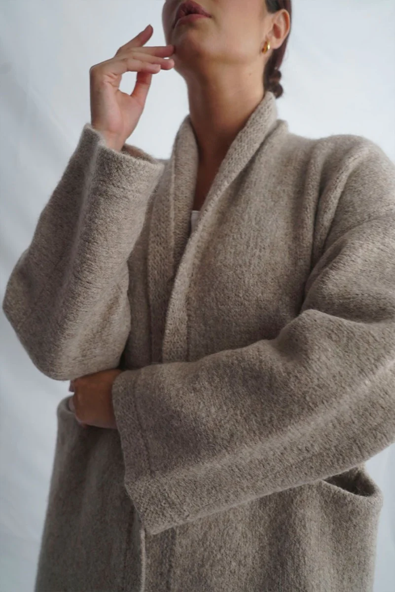 Belen Knit Alpaca Coat / Long Cardigan - Image 6