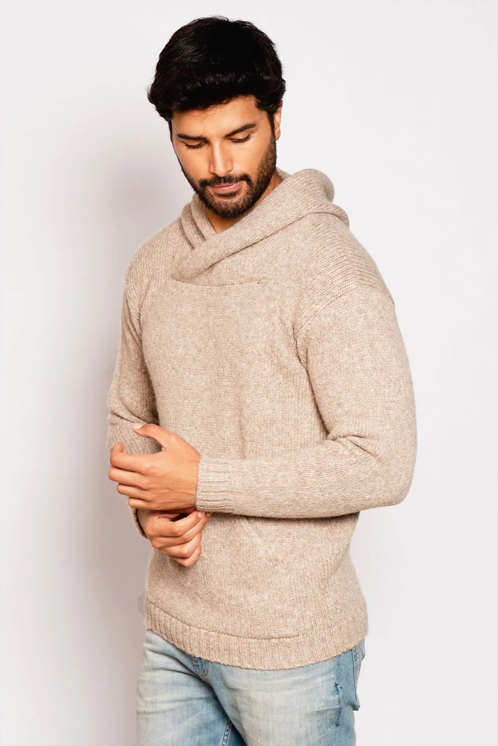 Brian Alpaca Hoodie Pullover - Image 9