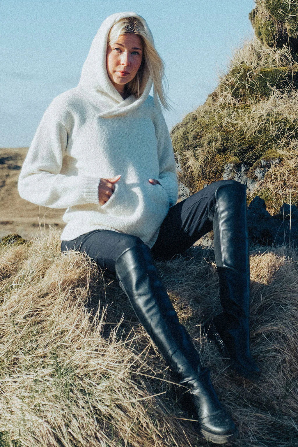 Briana Alpaca Hoodie Pullover - Image 14