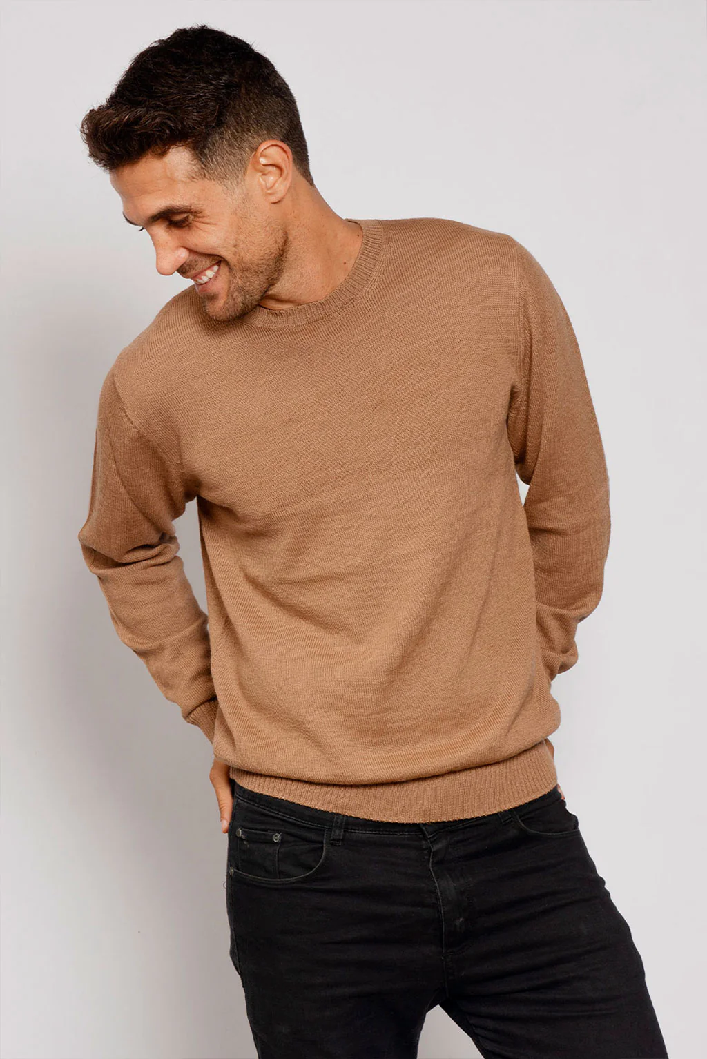 Men's Crew-Neck Royal Alpaca Sweater - Image 12