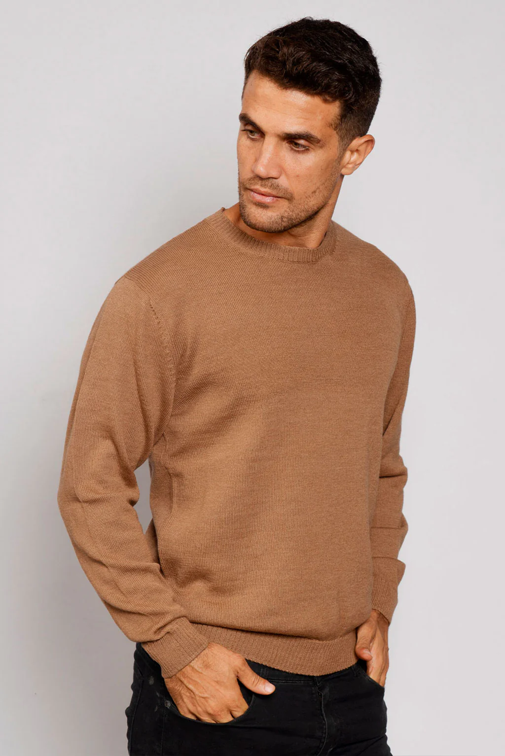 Men's Crew-Neck Royal Alpaca Sweater - Image 13