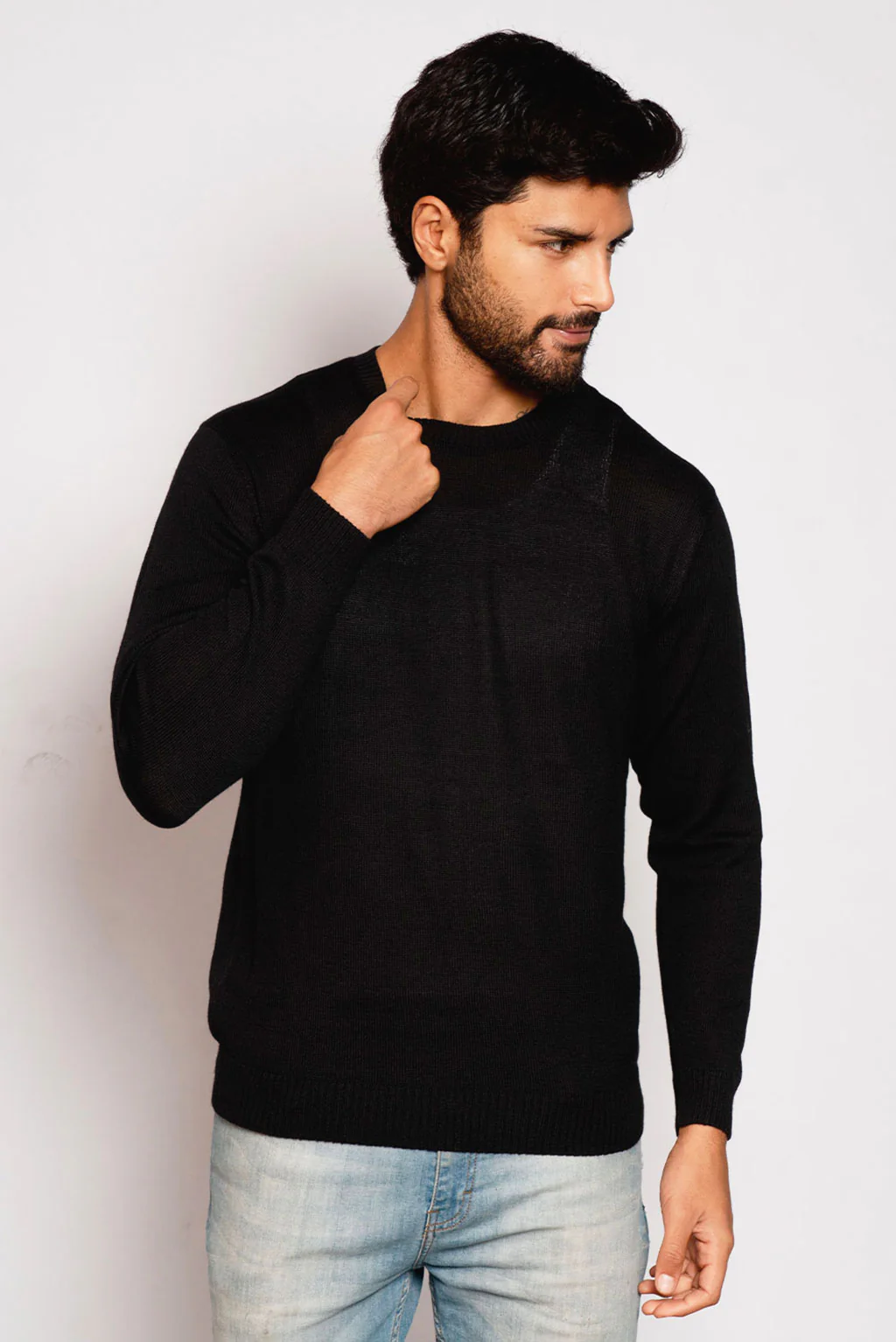 Men's Crew-Neck Royal Alpaca Sweater - Image 5