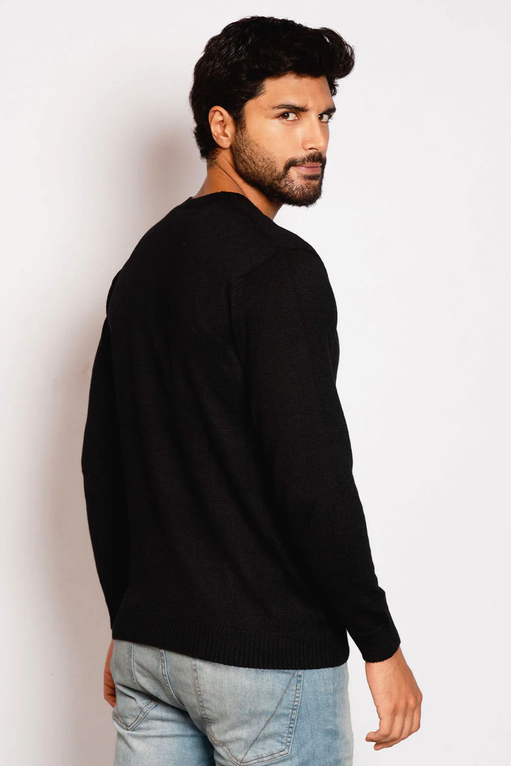 Men's Crew-Neck Royal Alpaca Sweater - Image 6